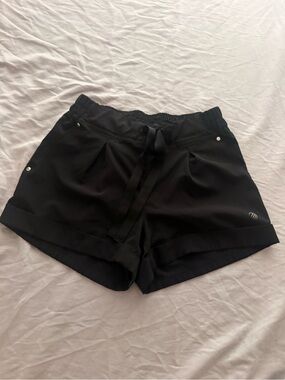 Women’s Black Drawstring Moisture Wicking Casual Sport Shorts